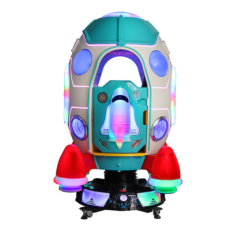 Space Capsule Kiddy Rides Amusement Machine Kiddie Ride Children's Coin Operated Rocking Car