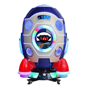 Space Capsule Kiddy Rides Amusement Machine Kiddie Ride Children's Coin Operated Rocking Car