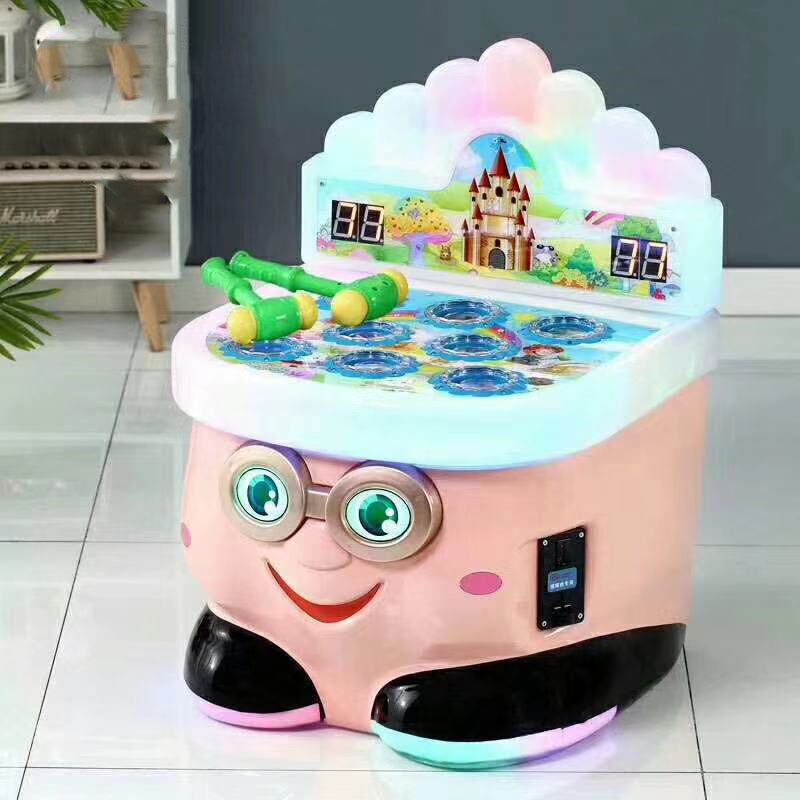 High Quality Kids Coin Operated Arcade Hitting Mouse Hammer Hamster Game Machine