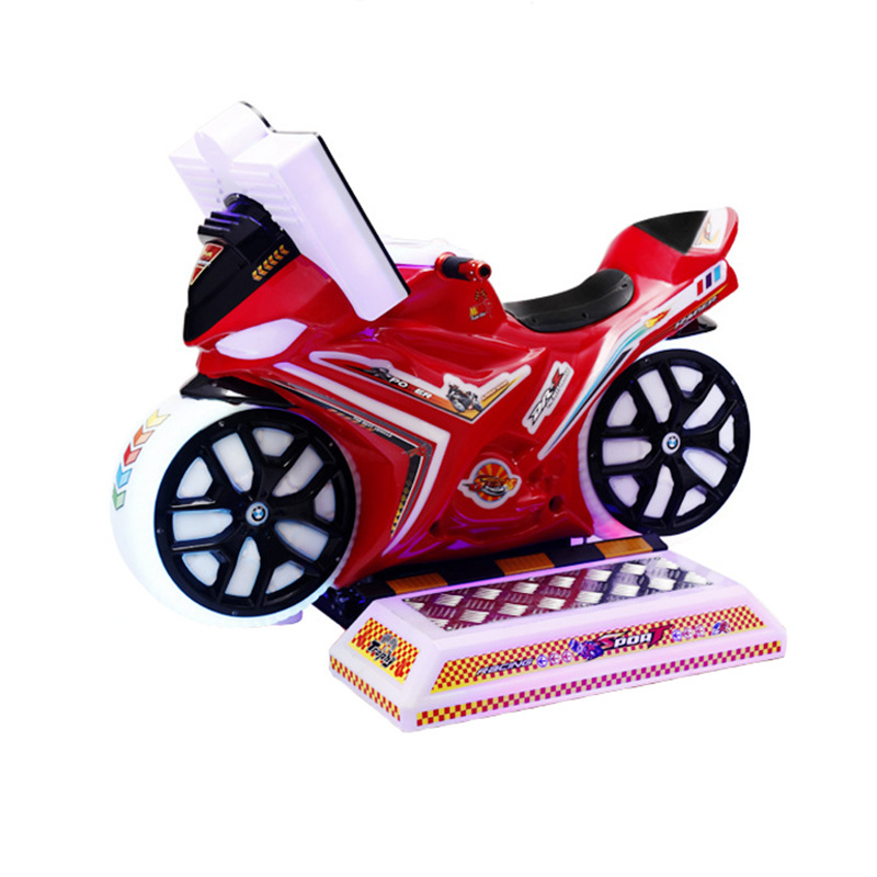 Commercial Rocking Amusement Kiddie Ride Machine Video Game 3D Racing Car Motorcycle Coin Operated Kiddies Rides