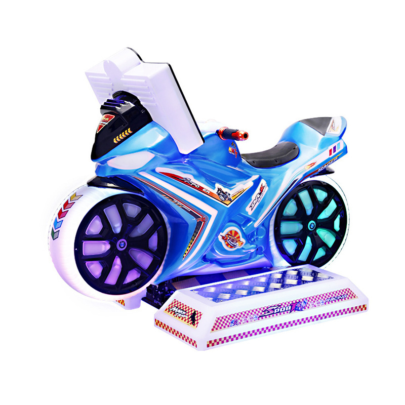 Commercial Rocking Amusement Kiddie Ride Machine Video Game 3D Racing Car Motorcycle Coin Operated Kiddies Rides