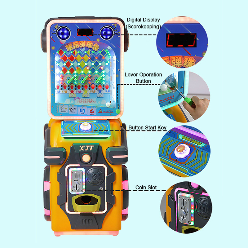 Chinese Kids Amusement Part Coin Operated Pinball Game Machine