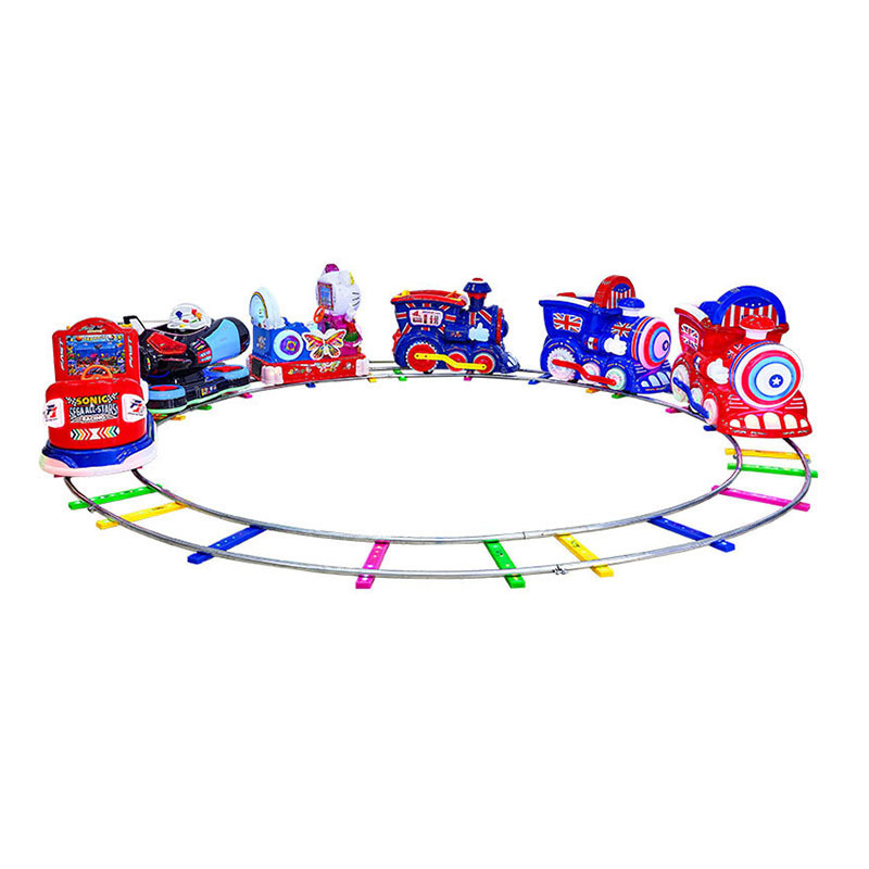 Amusement Park Coin Operated Kiddie Ride Track Happy Train Kiddy Rides