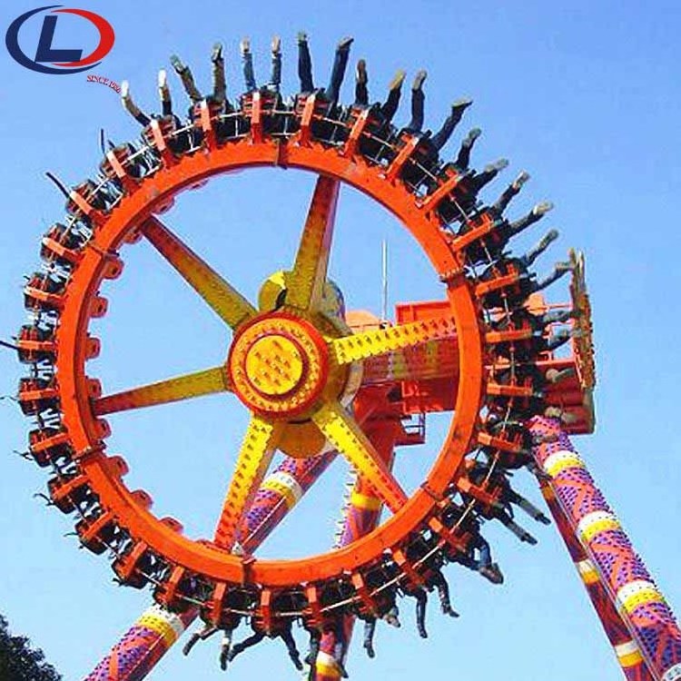 Outdoor Crazy Carnival Amusement Park Swing Rotating Giant Frisbee Big Pendulum Rides Meteor Hammer For Sale