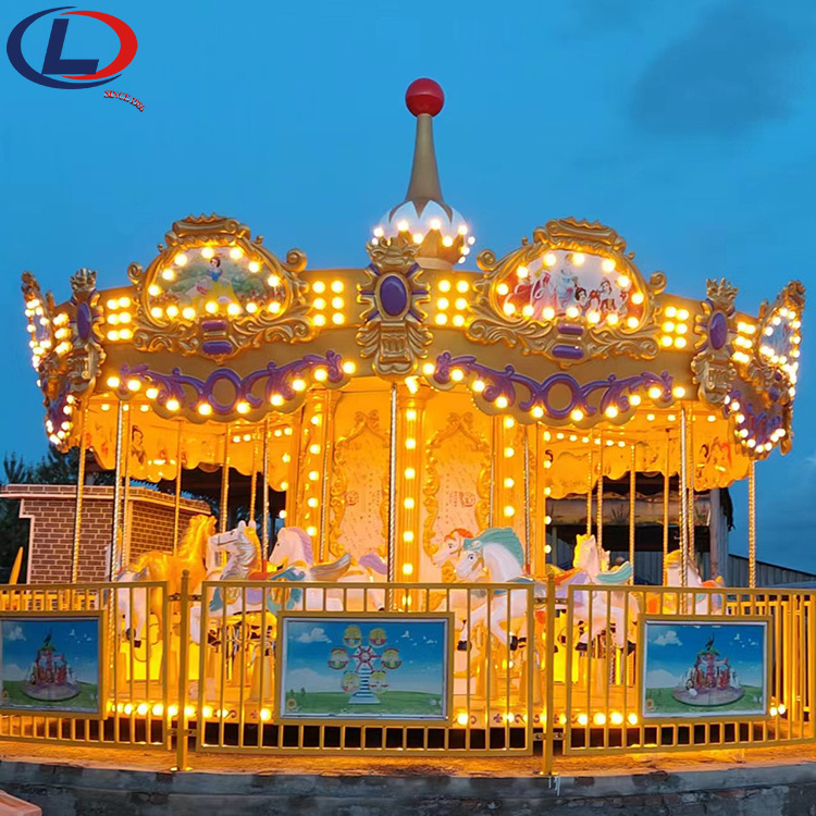 Playground Amusement Game Amusement Equipment Carousel Amusement Park Rides Merry Go Round Horse for sale