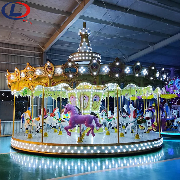 Carousel Carousel 16 Seats Horse Rides Animal Theme Swing Carnival Park Other Carousel Amusement Equipment Products for Kids