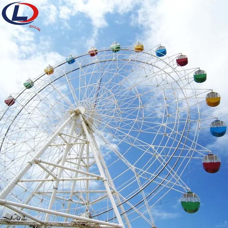 Full Size 20m 30m 42m 50m Amusement Park Rides Large Beautiful Electric Ferris Wheel for sale