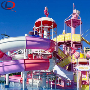 Professional New Design Commercial Swimming Pool Rapid Spiral Family Water Slide Water Park Playground