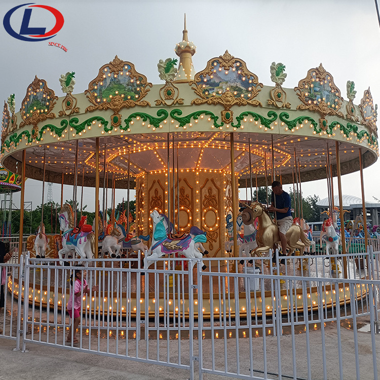 Playground Amusement Game Amusement Equipment Carousel Amusement Park Rides Merry Go Round Horse for sale