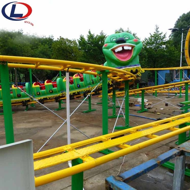 18 Person Children Amusement Park Kiddie Rides Small Wacky Worm Caterpillar Kids Mini Roller Coaster For Sale