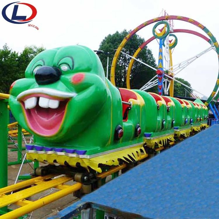 18 Person Children Amusement Park Kiddie Rides Small Wacky Worm Caterpillar Kids Mini Roller Coaster For Sale