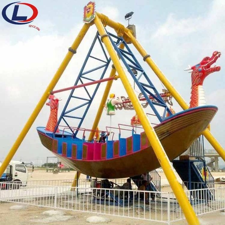 Classical Custom Funfair Amusement Park Rides Pirate Boat 50 Seats Large Space Swing Fiberglass Pirate Ship Game