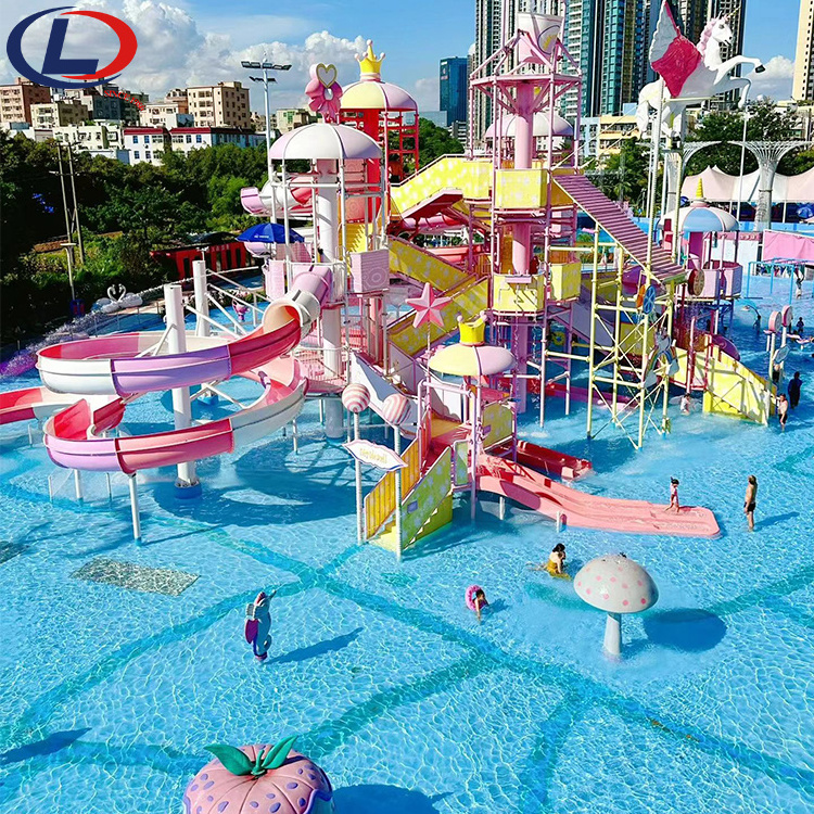 Commercial Outdoor Aqua Park Water Park Playground Equipment Swimming Pool Water Slide for sale