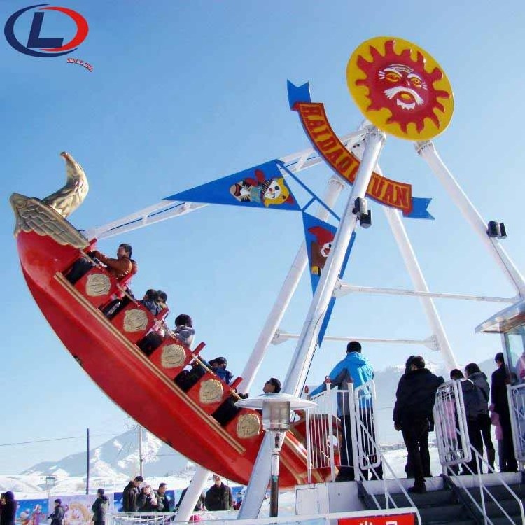 Classical Custom Funfair Amusement Park Rides Pirate Boat 50 Seats Large Space Swing Fiberglass Pirate Ship Game