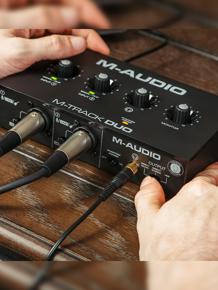 M-AUDIO M-Track DUO Recording Studio 2 In 2 Out Audio Interface Professional Arrangement Recording Sound Card