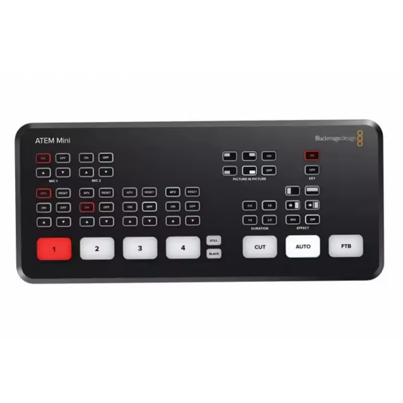 BMD ATEM Mini Pro 4 HD MI Multi view recording video mixer switcher live streaming broadcast Interview