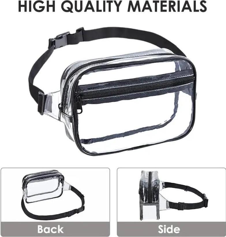 pvc clear fanny pack with colored zipper sports fanny pack clear fanny pack wholesale fanny pack clear fanny pack