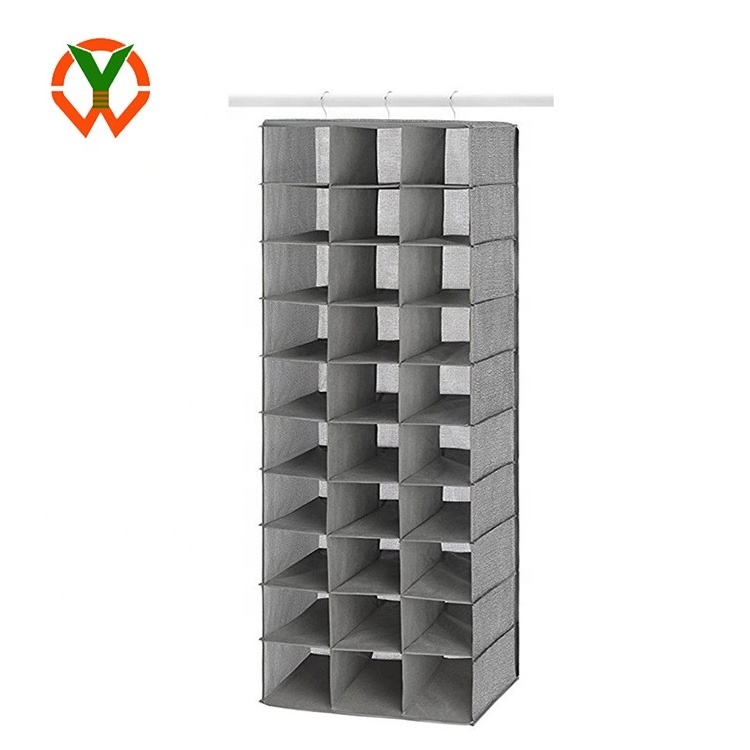 Shenzhen Custom 30 Section Shoe Shelves Hanging Closet Organizer