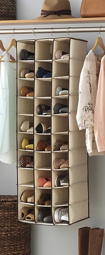 Shenzhen Custom 30 Section Shoe Shelves Hanging Closet Organizer