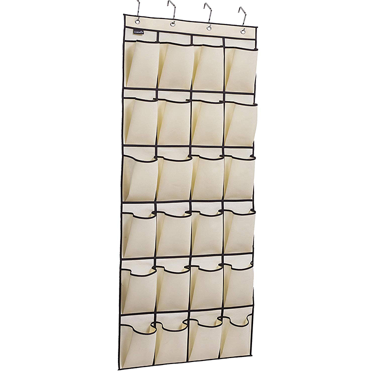 Over The Door Shoe Organizer 24 Large Fabric Pocket Closet Accessory Storage Hanging Shoe Hanger