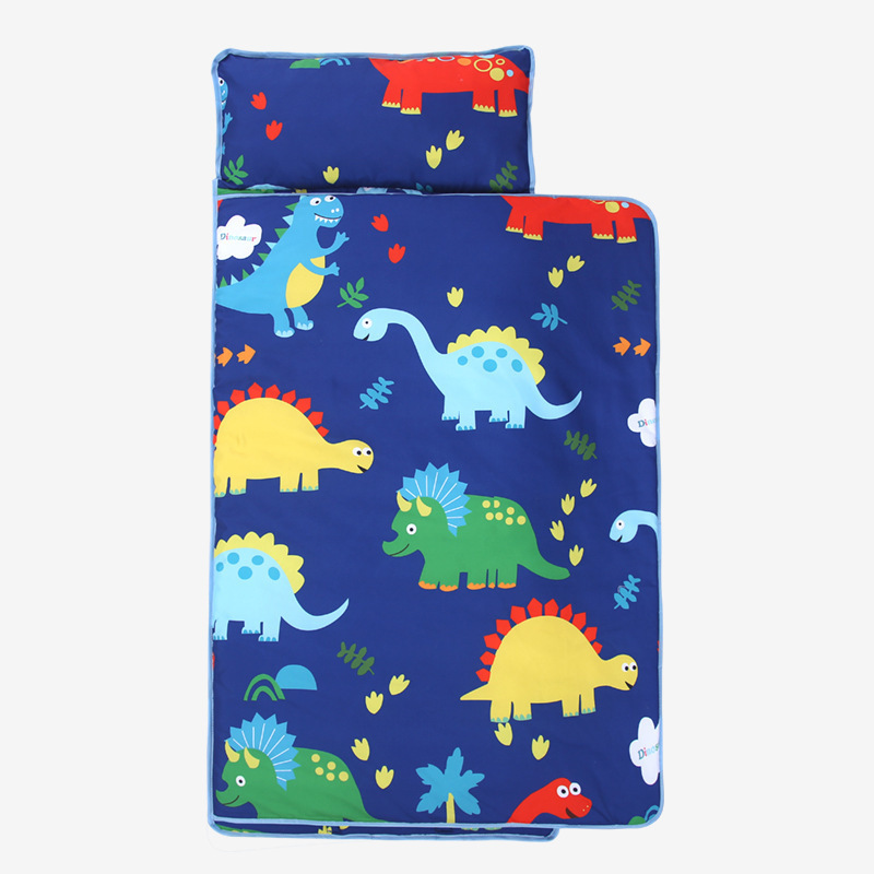 Wholesale Fleece Sleeping Nap Pad For Kids Pillow and Blanket 2 in 1 Nap Pillow Portable Foldable School Sleeping Mat