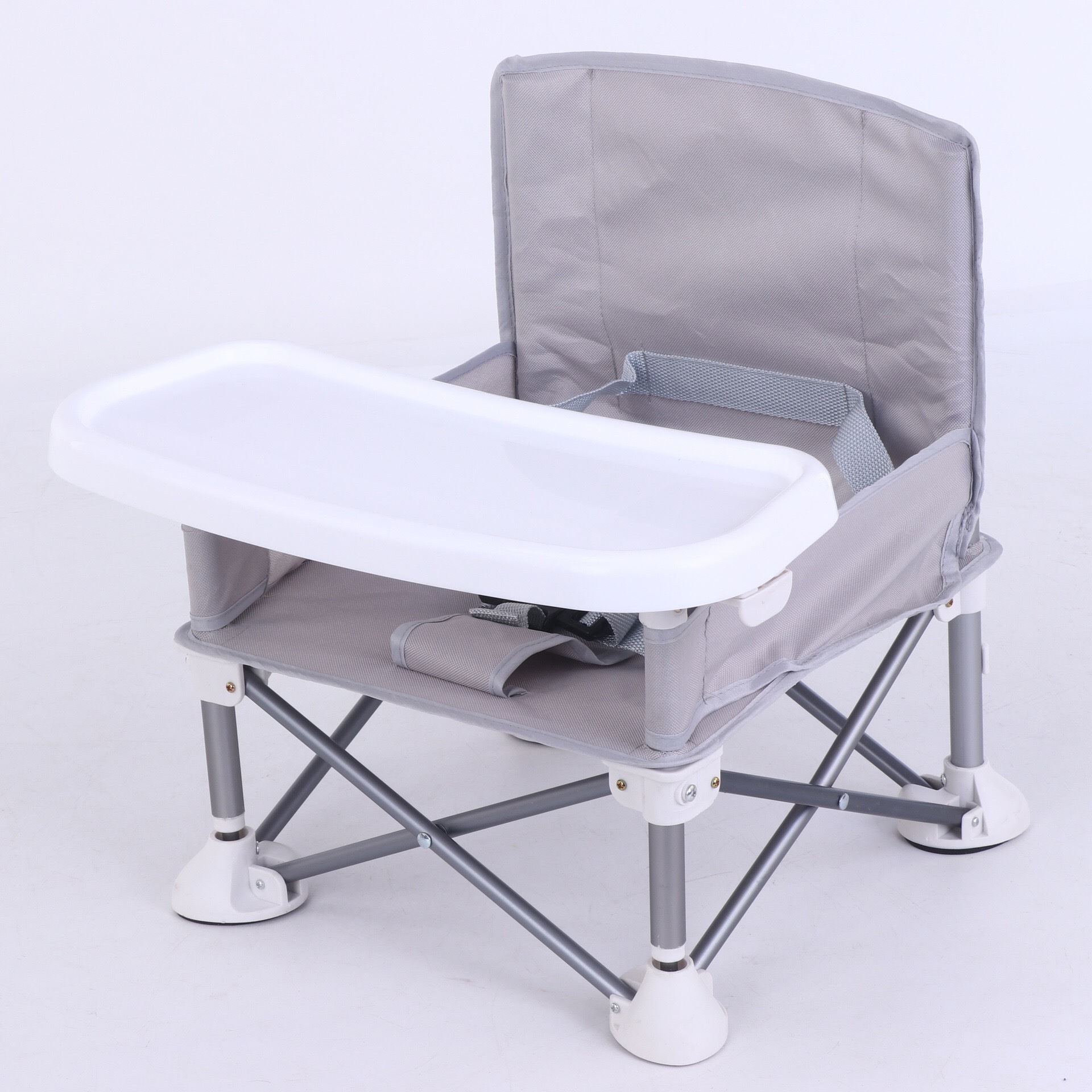 Children Travel Booster Seat with Tray for Baby Folding Portable High Chair for Eating Camping Indoor Outdoor