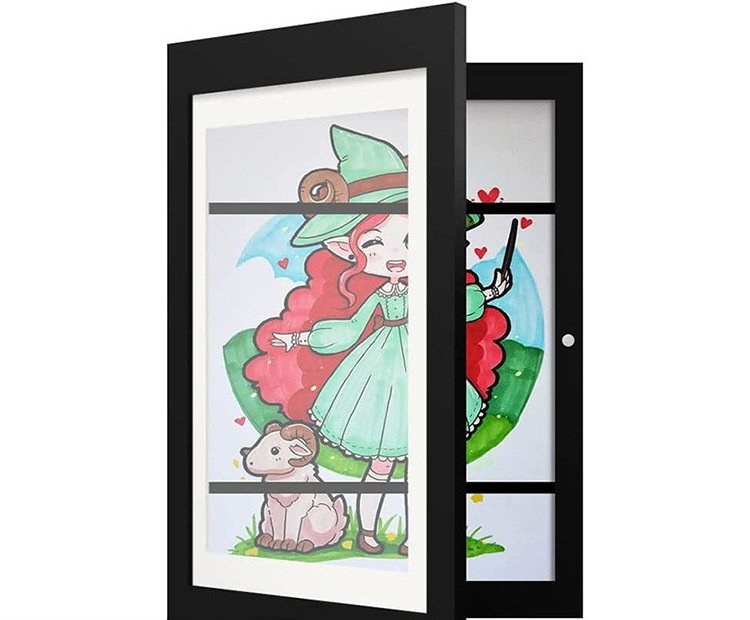 2023 New Trend Wall Kids Artwork Picture Frame A4 Front Opening Changeable Kids Artwork Photo Frame