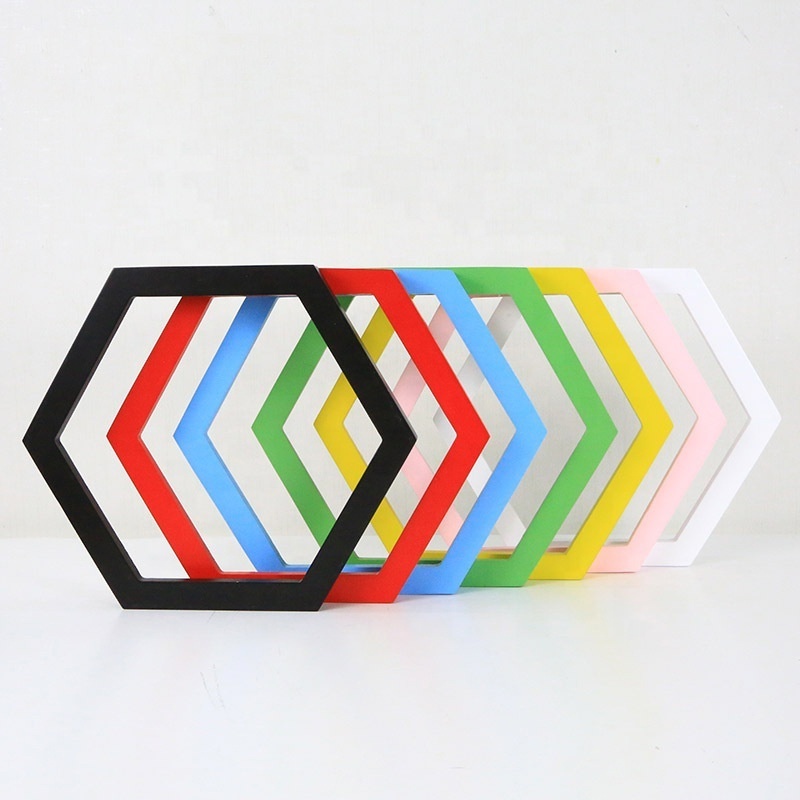 Manufacturer Wholesale Hexagonal Picture Frame Polygonal Cultural Photo Wall Decoration Painting Circular Diamond Combination