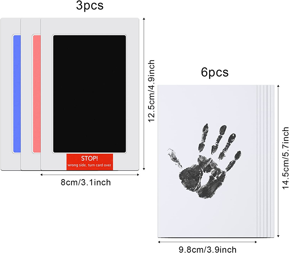 Newborn Baby DIY Hand and Footprint Keepsake Kit 9 x 3 inches  Colorful Ink Pads Pet Paw  Clean Touch Ink Pad