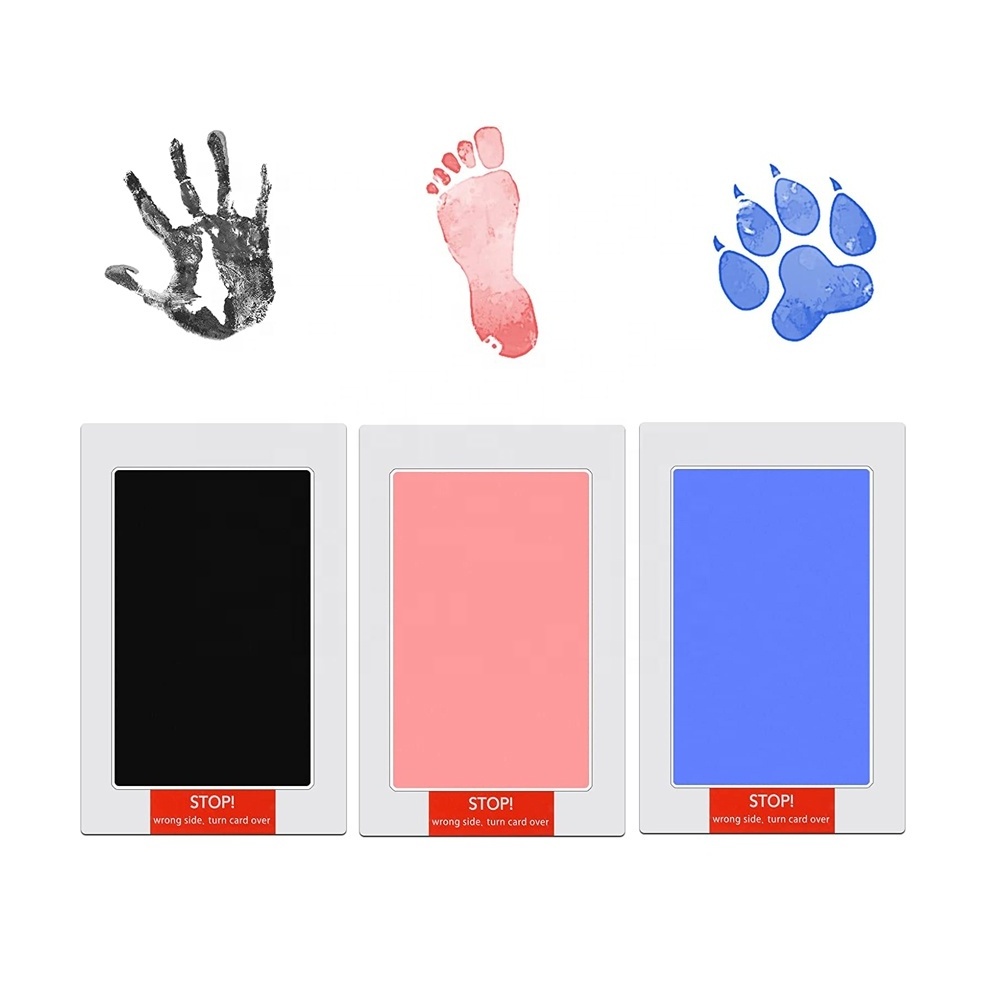 Newborn Baby DIY Hand and Footprint Keepsake Kit 9 x 3 inches  Colorful Ink Pads Pet Paw  Clean Touch Ink Pad