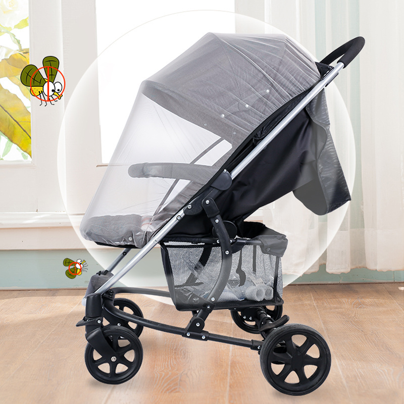 Universal Baby Stroller Accessory Mosquito Net Large Space Easy Installation Outdoor Stroller Net