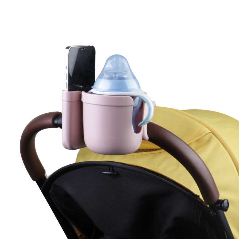 Stroller Cup Holder With Phone Holder Baby Stroller Organizer Universal Bottle Drink Holder Stroller Accessories