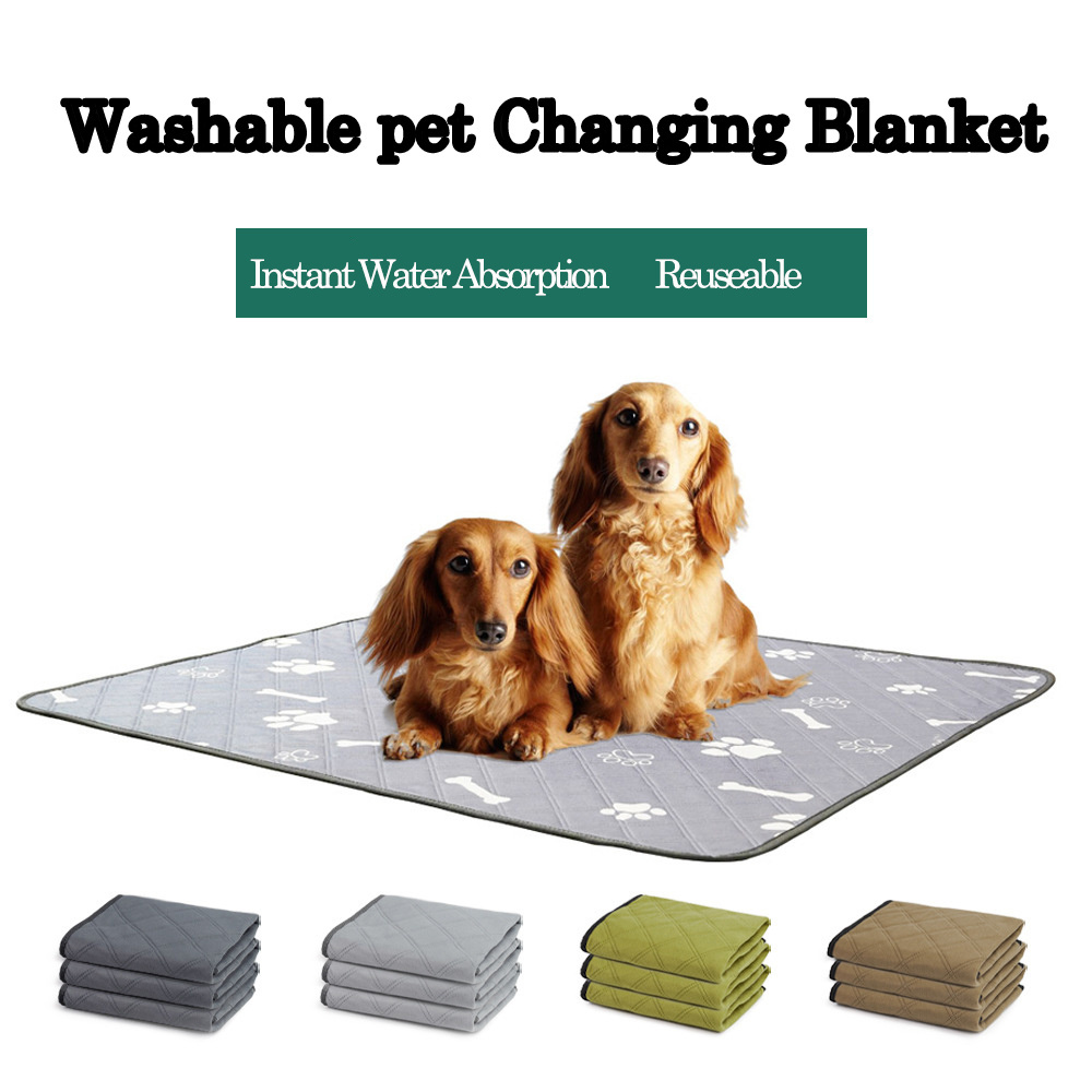 Washable Pet Dog Pee Pads Dog Diaper Mat Urine Absorbent Environment Protect Waterproof Reusable Pet Products Training Puppy Pad