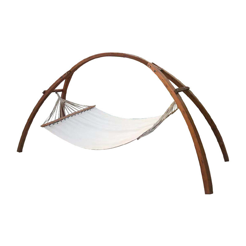 Outdoor Canvas Wood Camping Swing Chair Hammock Stand