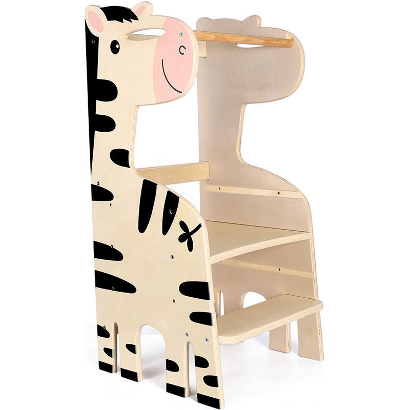 Adjustable Standing Platform Kitchen Helper Toddler Foldable Wooden Learning Tower