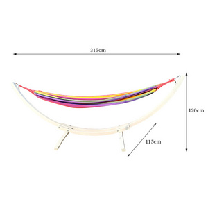 Garden Hammock With Wooden Arc Stand Outdoor Personal Sun Swing Bed Seat