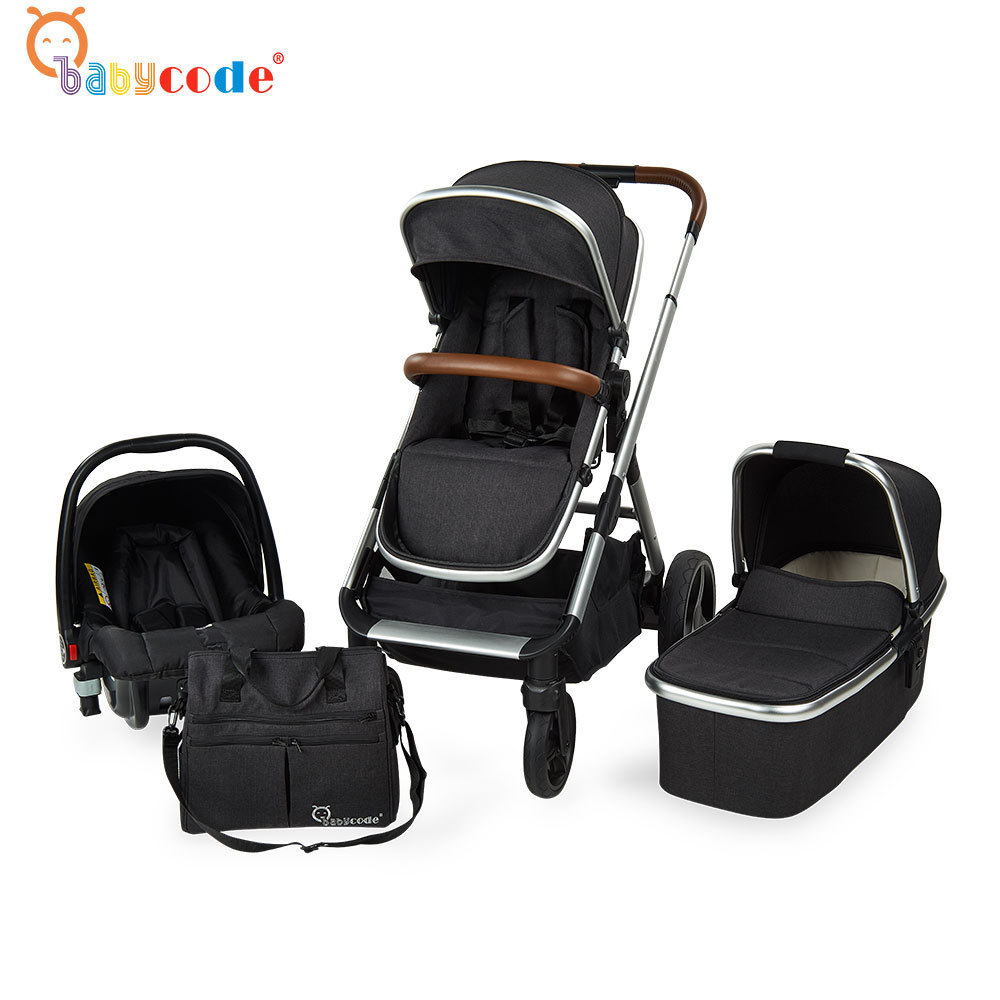 EN1888 luxury 3 in 1 retractable handle baby stroller