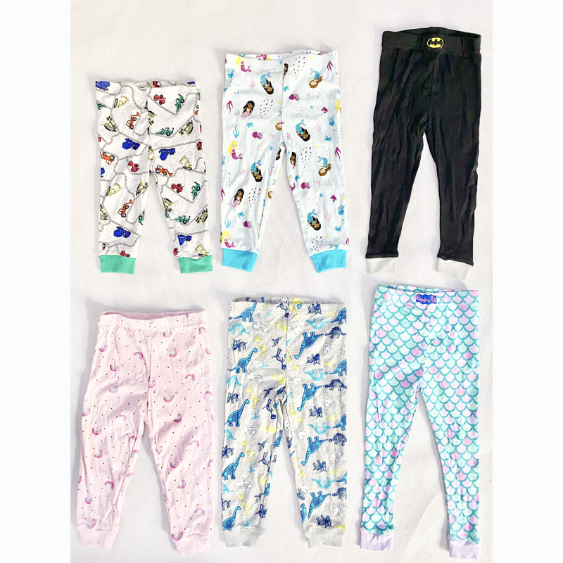 Wholesale Mixed Cotton Boys Girls Overrun stock lot Clothes pajama Pants