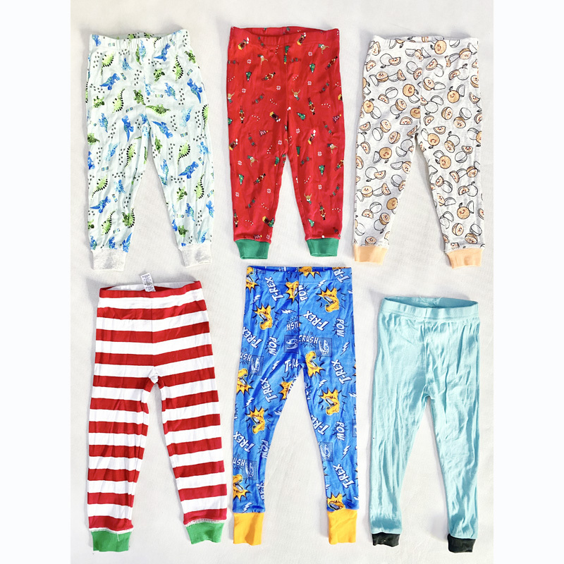 Wholesale Mixed Cotton Boys Girls Overrun stock lot Clothes pajama Pants