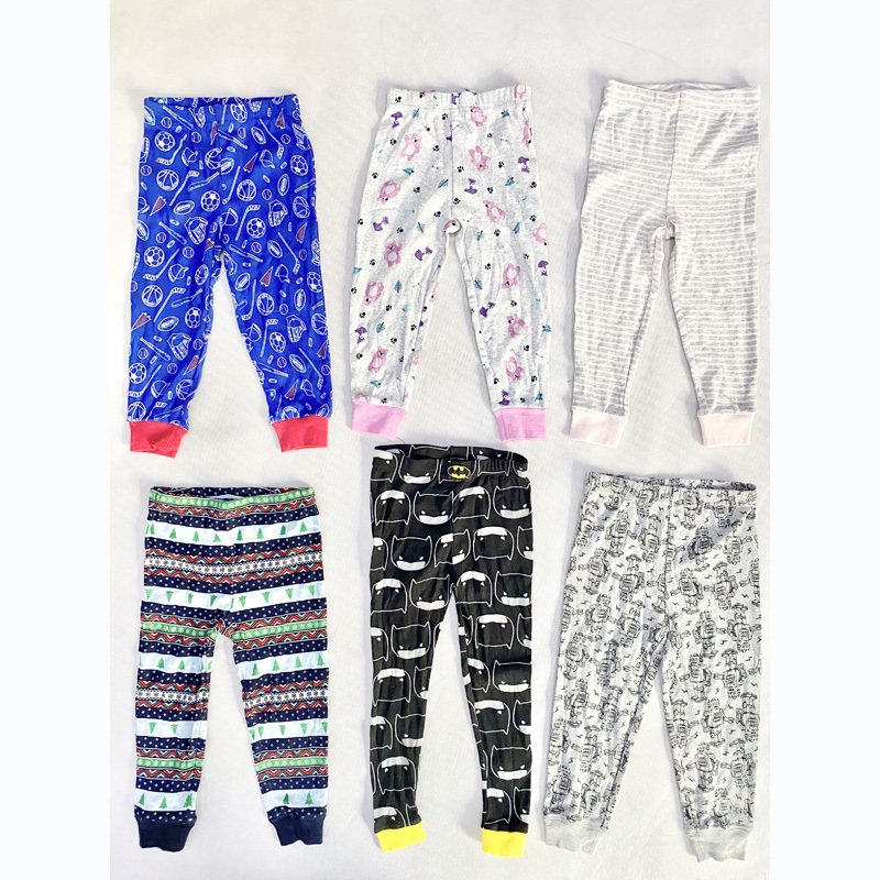 Wholesale Mixed Cotton Boys Girls Overrun stock lot Clothes pajama Pants