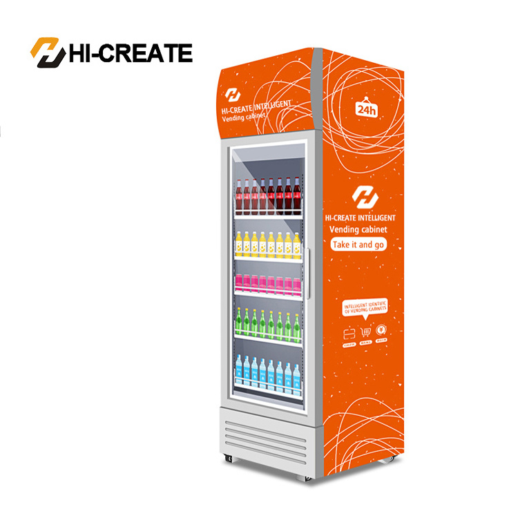 Gravity recognition to open the door (single cabinet) self-pick-up ramen vending machine