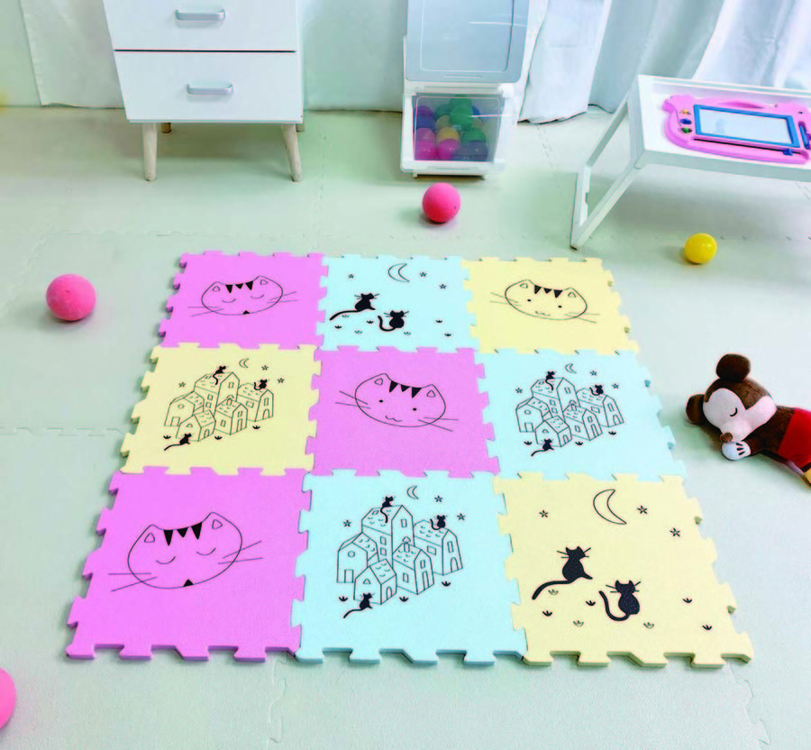 Manufacturer Sale Cute Children Square Interlinking Puzzle Mat Foam For Early Learning