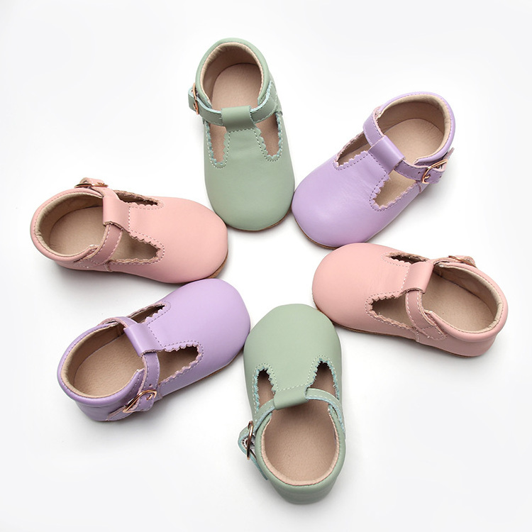 Factory New Designers Girl Kids Baby Leather T Bar Shoes Newborn Toddler Shoes Soft Sole Walking Infant Shoes