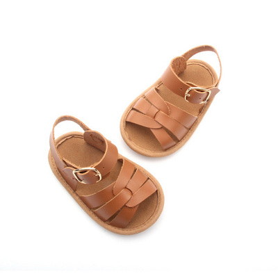 BEIBEINOYA Infant Crib Baby Sandals Genuine Leather Shoes Kids Shoes For Boys Gladiator Shoes