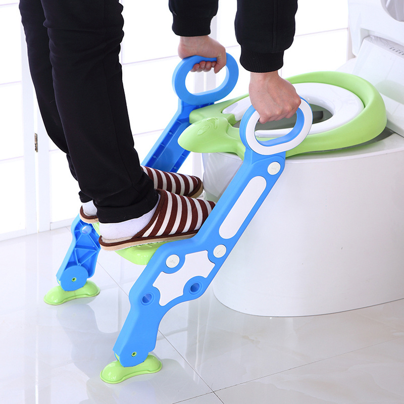 Baby Toilet Seat Training Potty Ladder Folding Toilet Chair With Stairs