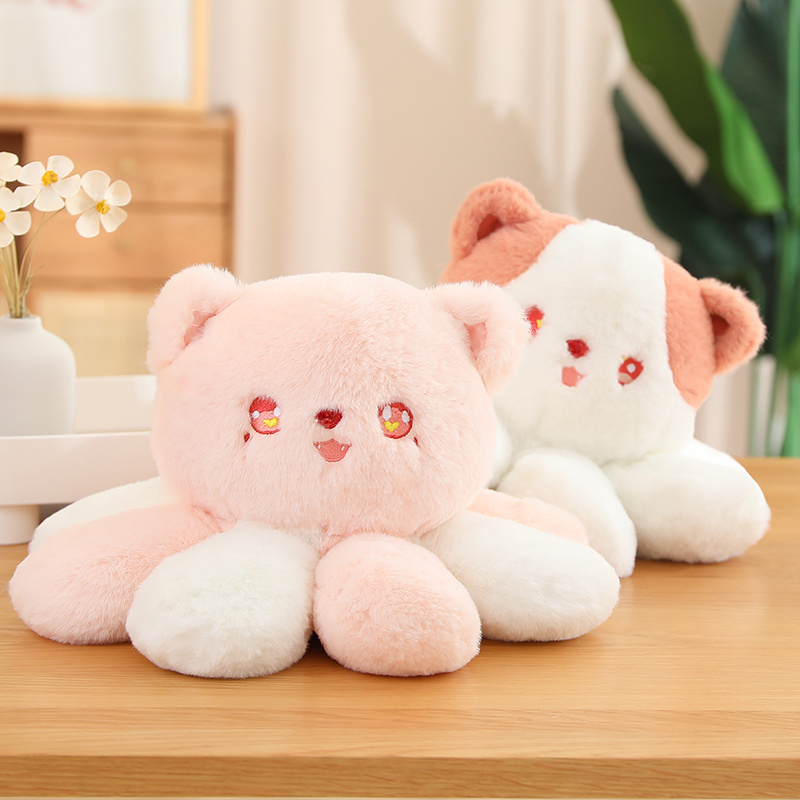 Soft Kawaii Stuffed Cartoon Kitten Dolls Cute Jellyfish Cat Plush Toys for Kids