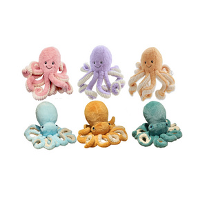 Cartoon Octopus Stuffed Sea Animals Multi-Color Marine Octopus Plush Toys Home Decoration Custom Design Personalized Logo Doable