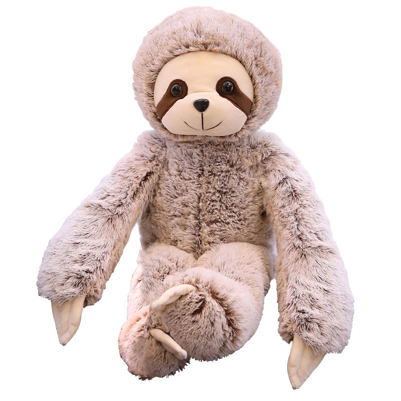 Ready To Ship Stuffed Fluffy Sloth Plush Toys For Claw Machine High Quality Empty Bulk Plush Toys Carnival Promotional Cheap Toy