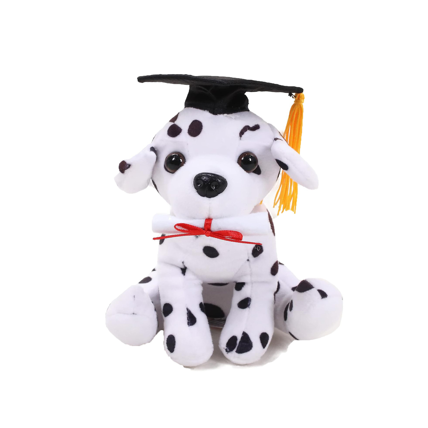 Custom Pattern Branded Logo Dalmatians Dog Stuffed Animal Toy Realistic Plush Dog Spotted Puppy Soft Cuddly Animal Holiday Doll