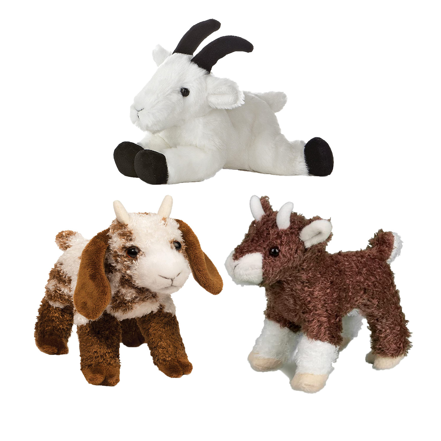 Factory Custom Goat Stuffed Animal Adorable Standing Sheep Doll Wild LIfe Plush Pillow Toys for Kids